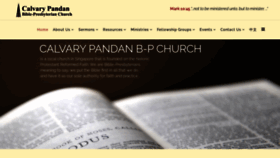 What Calvarypandan.sg website looked like in 2021 (3 years ago)