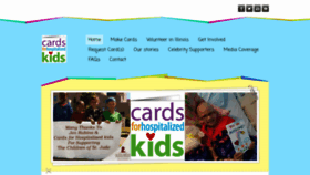 What Cardsforhospitalizedkids.com website looked like in 2021 (3 years ago)
