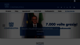 What Confindustria.it website looked like in 2021 (3 years ago)