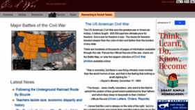 What Civilwar.com website looked like in 2021 (3 years ago)