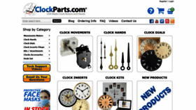 What Clockparts.com website looked like in 2021 (3 years ago)