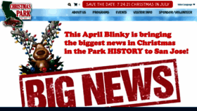 What Christmasinthepark.com website looked like in 2021 (3 years ago)