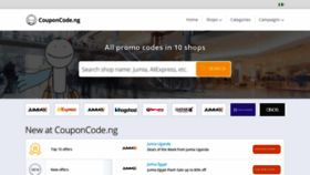 What Couponcode.ng website looked like in 2021 (3 years ago)