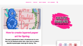 What Creativeramblingsblog.com website looked like in 2021 (3 years ago)
