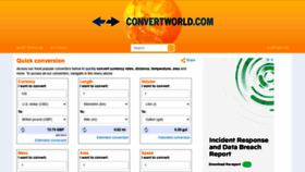 What Convertworld.com website looked like in 2021 (3 years ago)
