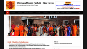 What Chinmayafairfield.org website looked like in 2021 (3 years ago)
