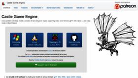 What Castle-engine.io website looked like in 2021 (4 years ago)