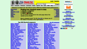 What Classiccat.net website looked like in 2021 (3 years ago)