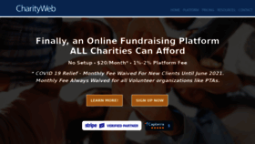 What Charityweb.com website looked like in 2021 (3 years ago)