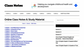 What Classnotes.org.in website looked like in 2021 (3 years ago)