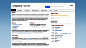 What Crosswordheaven.com website looked like in 2021 (3 years ago)