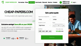 What Cheap-papers.com website looked like in 2021 (3 years ago)
