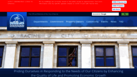 What Cityofracine.org website looked like in 2021 (3 years ago)