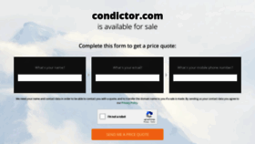 What Condictor.com website looked like in 2021 (3 years ago)