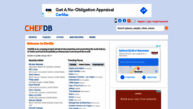 What Chefdb.com website looked like in 2021 (3 years ago)