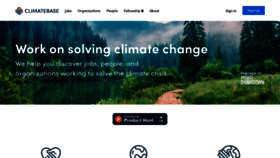 What Climatebase.org website looked like in 2021 (3 years ago)