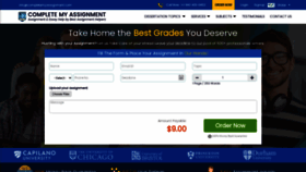 What Completemyassignment.com website looked like in 2021 (3 years ago)