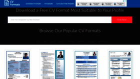 What Cvformats.in website looked like in 2021 (3 years ago)