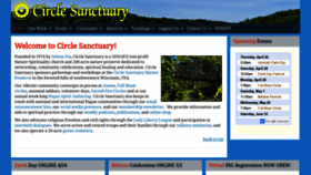 What Circlesanctuary.org website looked like in 2021 (3 years ago)