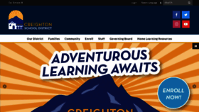 What Creightonschools.org website looked like in 2021 (3 years ago)