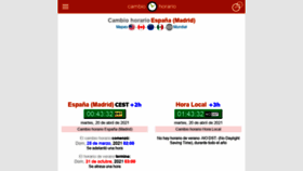 What Cambiohorario.com website looked like in 2021 (3 years ago)