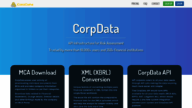 What Corpdata.in website looked like in 2021 (3 years ago)