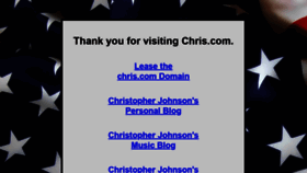 What Chris.com website looked like in 2021 (3 years ago)