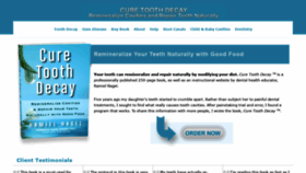 What Curetoothdecay.com website looked like in 2021 (3 years ago)