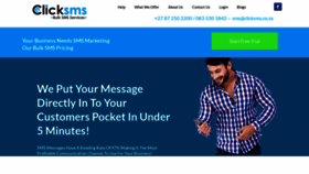 What Clicksms.co.za website looked like in 2021 (3 years ago)