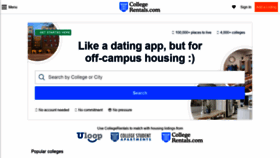 What Collegerentals.com website looked like in 2021 (3 years ago)