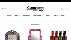 What Cosmeticholic.com website looked like in 2021 (3 years ago)