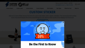 What Customsticker.com website looked like in 2021 (3 years ago)