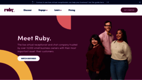 What Callruby.com website looked like in 2021 (2 years ago)