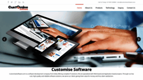 What Customisesoftware.com website looked like in 2021 (4 years ago)