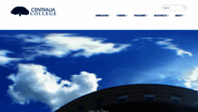 What Centralia.edu website looked like in 2021 (5 years ago)