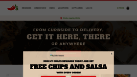 What Chilis.com website looked like in 2021 (3 years ago)