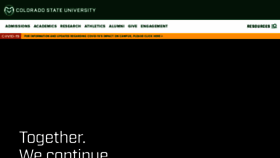 What Colostate.edu website looked like in 2021 (3 years ago)
