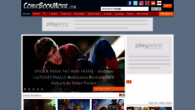 What Comicbookmovie.com website looked like in 2021 (3 years ago)