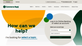 What Commercebank.com website looked like in 2021 (3 years ago)