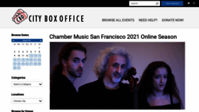 What Cityboxoffice.com website looked like in 2021 (3 years ago)