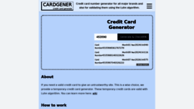What Cardgener.com website looked like in 2021 (2 years ago)