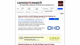 What Canonpricewatch.com website looked like in 2021 (3 years ago)