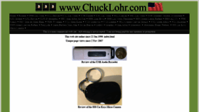 What Chucklohr.com website looked like in 2021 (2 years ago)