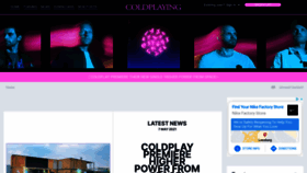 What Coldplaying.com website looked like in 2021 (2 years ago)