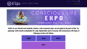 What Consciouslifeexpo.com website looked like in 2021 (4 years ago)