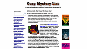 What Cozy-mystery.com website looked like in 2021 (4 years ago)