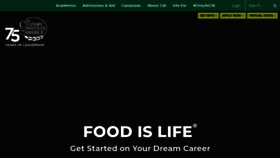 What Culinary.edu website looked like in 2021 (2 years ago)