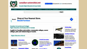 What Canadian-universities.net website looked like in 2021 (2 years ago)