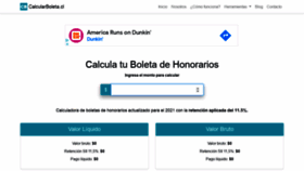 What Calcularboleta.cl website looked like in 2021 (2 years ago)