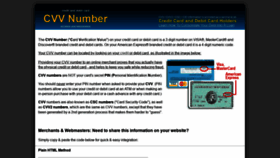 What Cvvnumber.com website looked like in 2021 (2 years ago)
